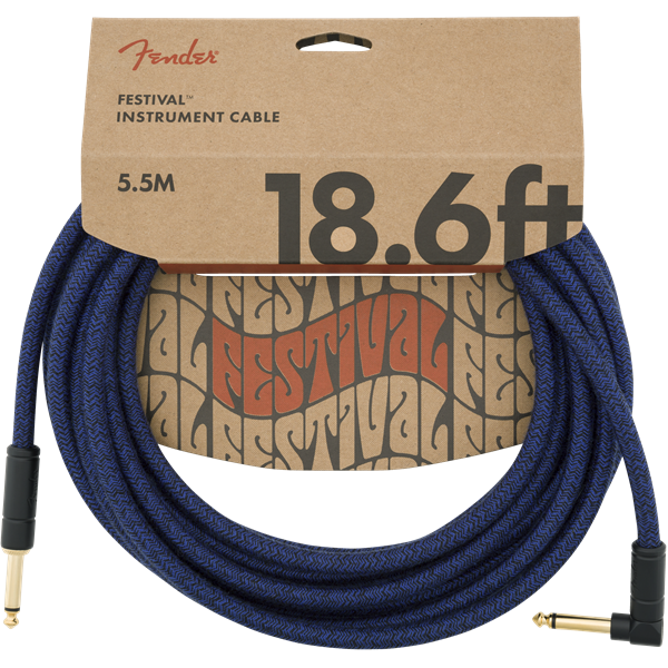 Fender Festival Hemp Cable 6m (18.6ft) Angled Lead