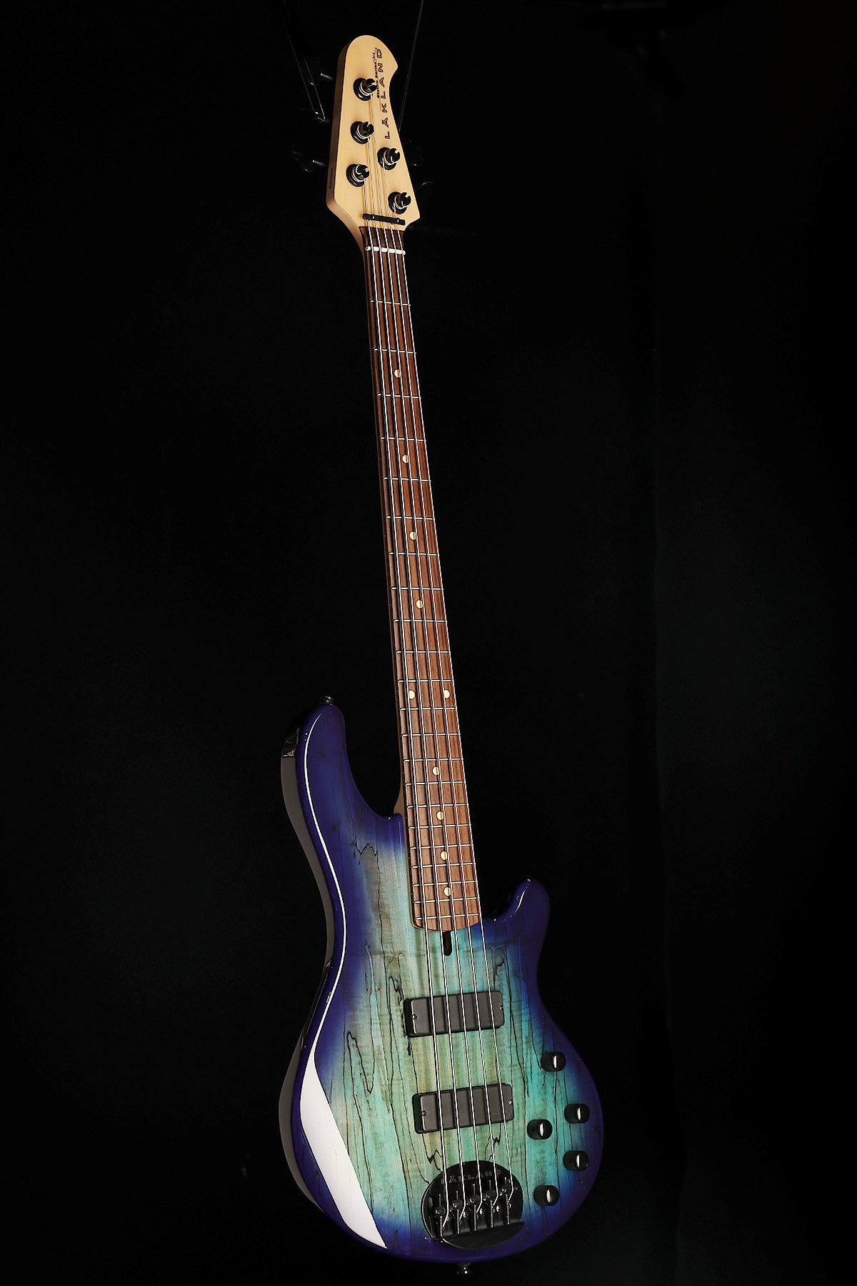 Lakland Skyline 55-01 Deluxe Spalted Ocean Burst, Black Hardware