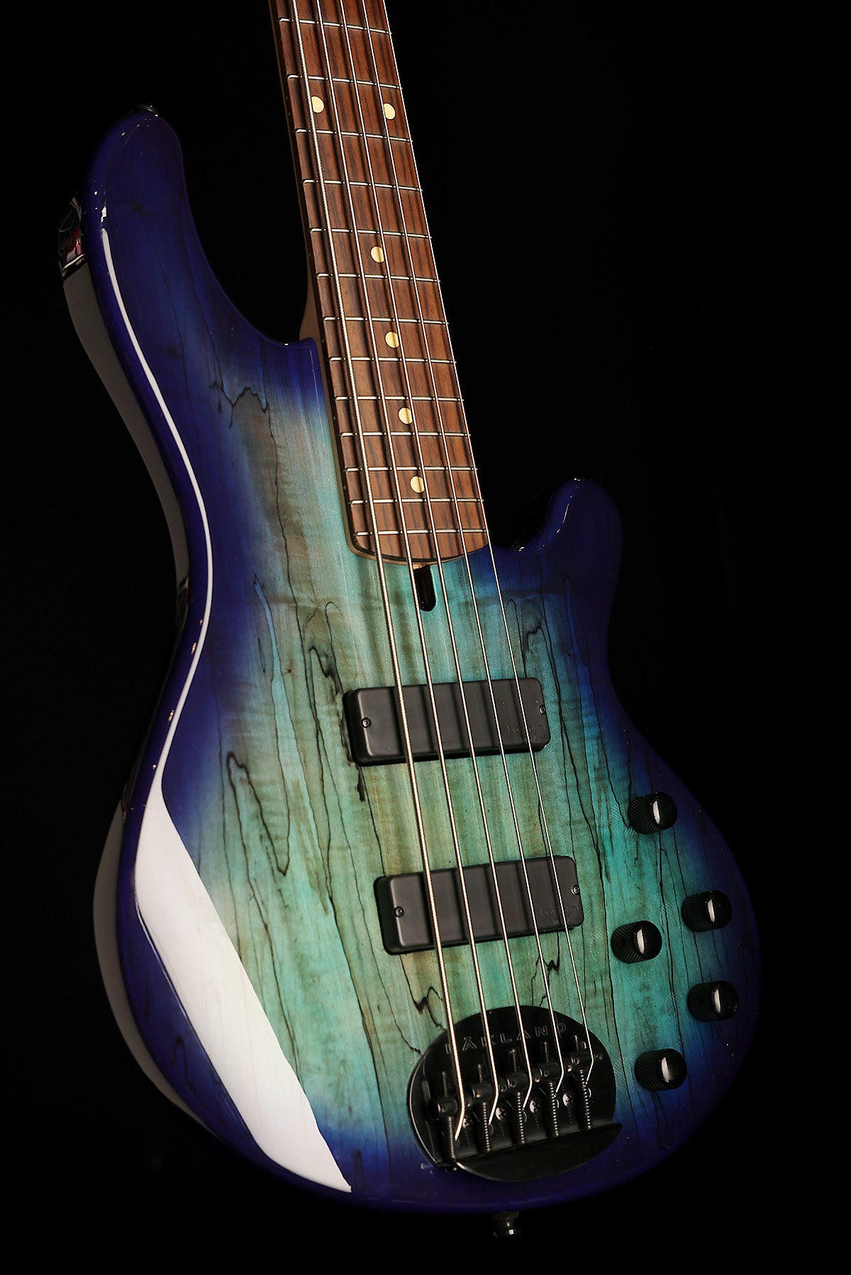 Lakland Skyline 55-01 Deluxe Spalted Ocean Burst, Black Hardware - Bass Centre Music Store Melbourne