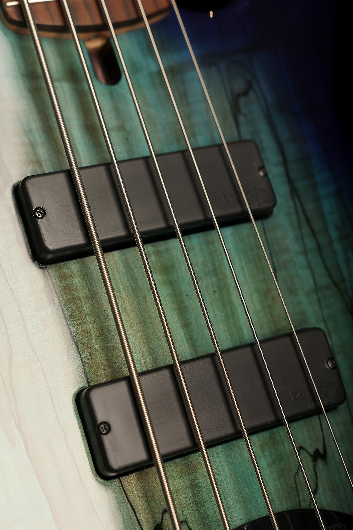 Lakland Skyline 55-01 Deluxe Spalted Ocean Burst, Black Hardware