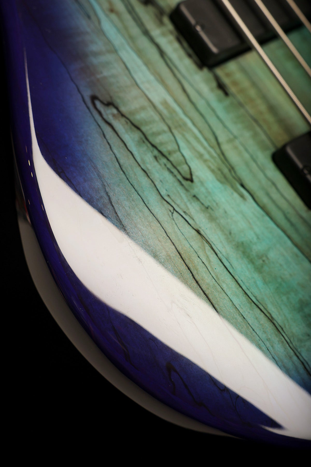 Lakland Skyline 55-01 Deluxe Spalted Ocean Burst, Black Hardware