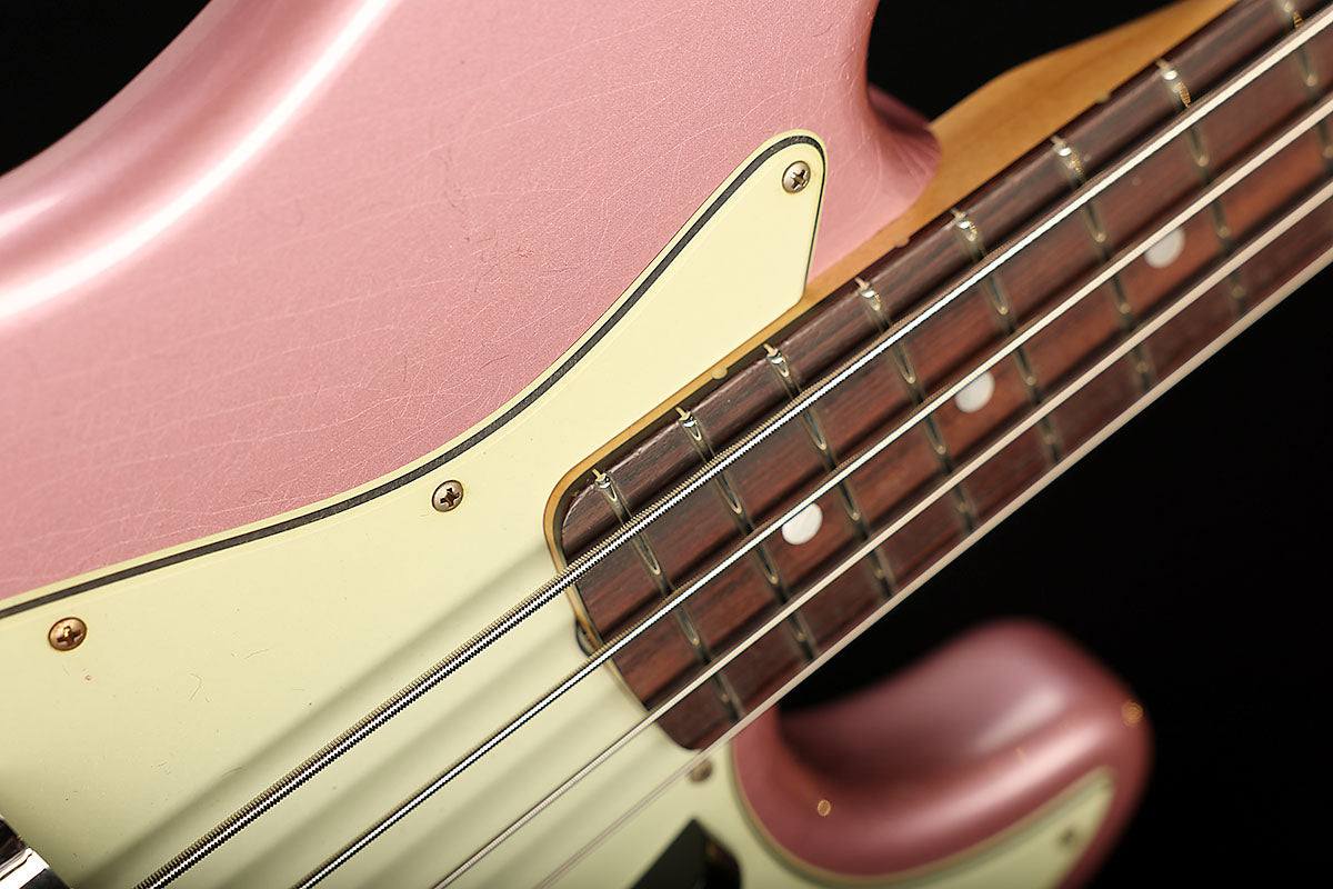 Fender Custom Shop 1965 Jazz Bass Faded Burgandy Mist Metallic w/matching headstock