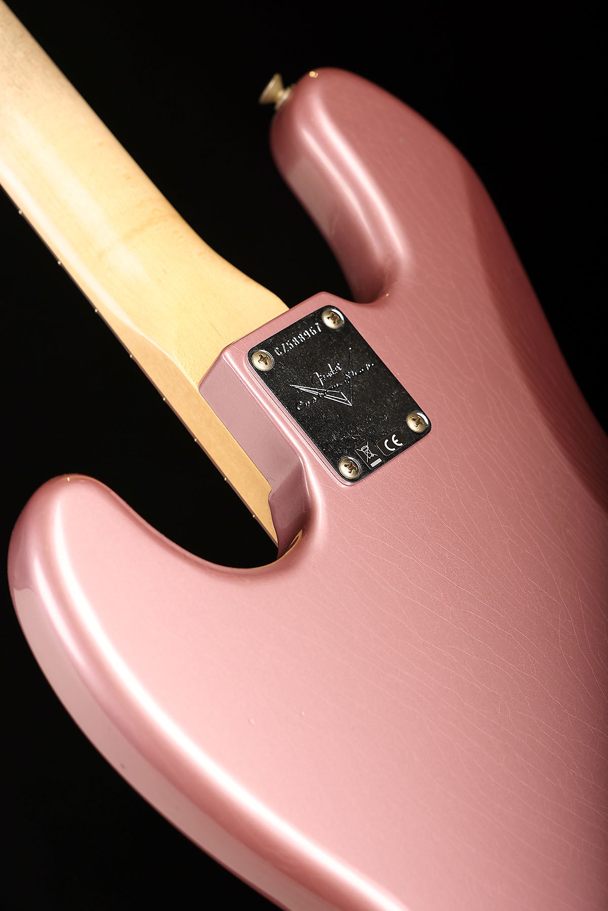 Fender Custom Shop 1965 Jazz Bass Faded Burgandy Mist Metallic w/matching headstock