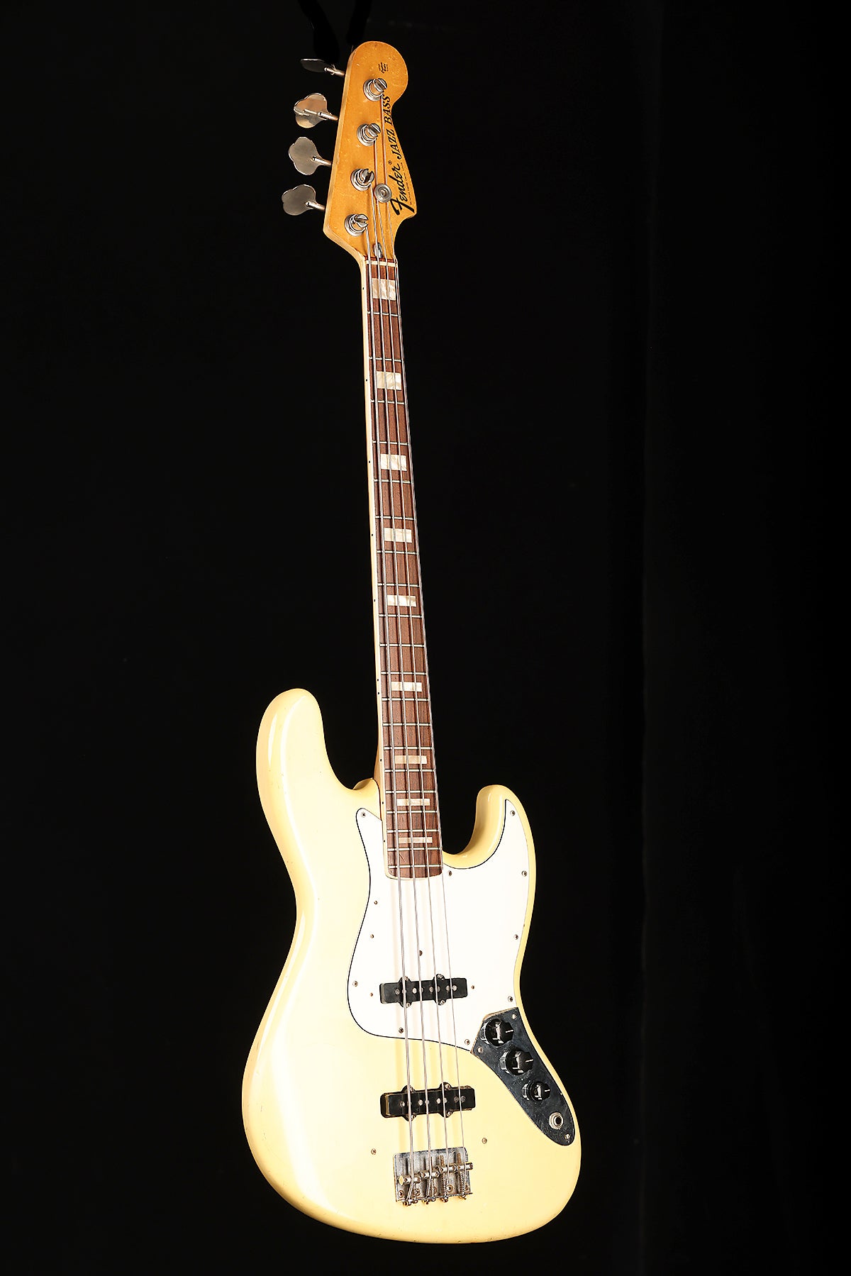 Preloved 1975 Fender Jazz Bass Olympic White w/case - Bass Centre Music Store Melbourne