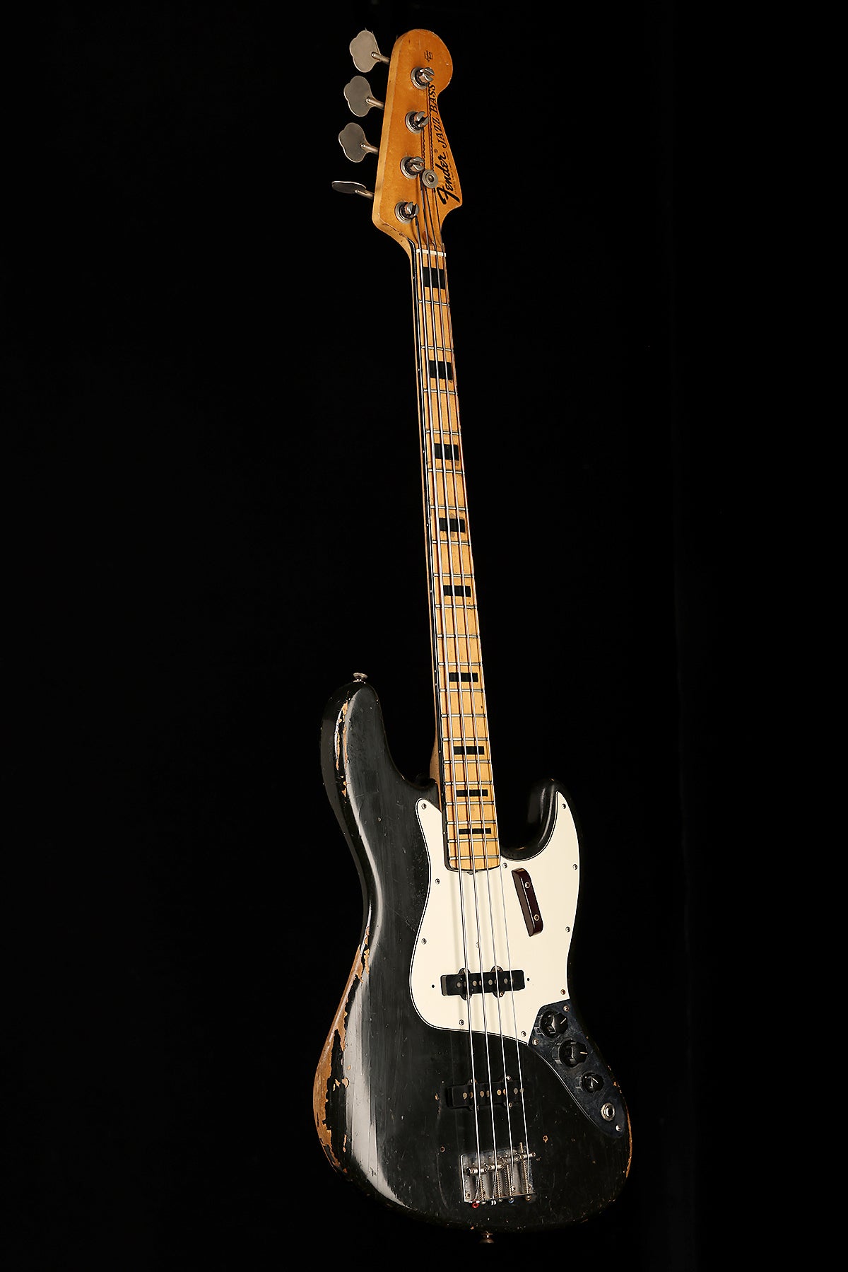 Preloved 1972 Fender Jazz Bass Black 'black block' w/case - Bass Centre Music Store Melbourne