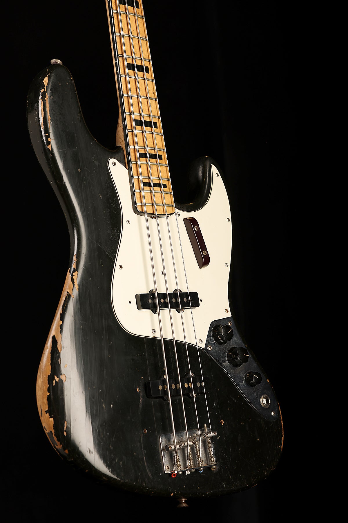 Preloved 1972 Fender Jazz Bass Black 'black block' w/case - Bass Centre Music Store Melbourne