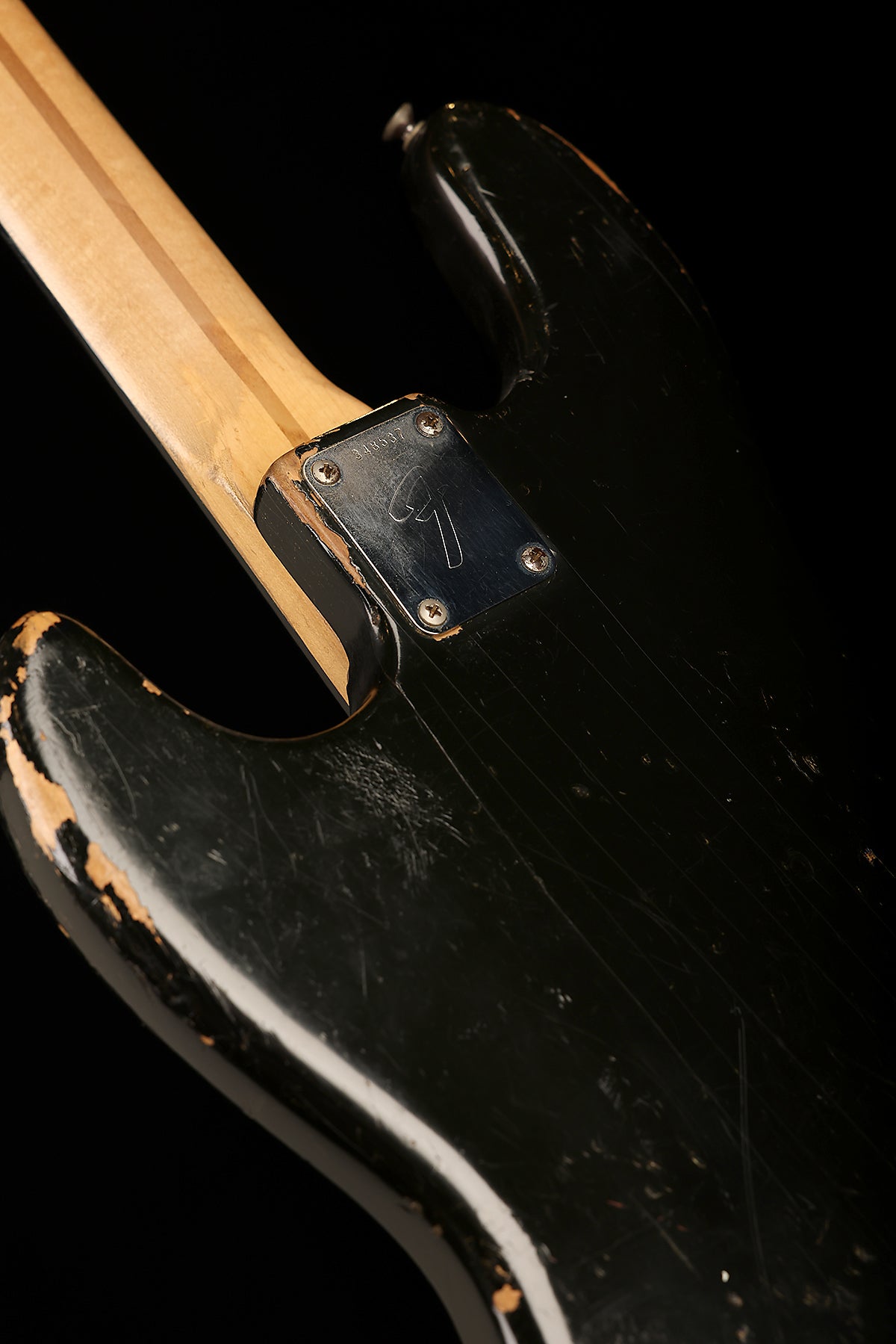 Preloved 1972 Fender Jazz Bass Black 'black block' w/case - Bass Centre Music Store Melbourne