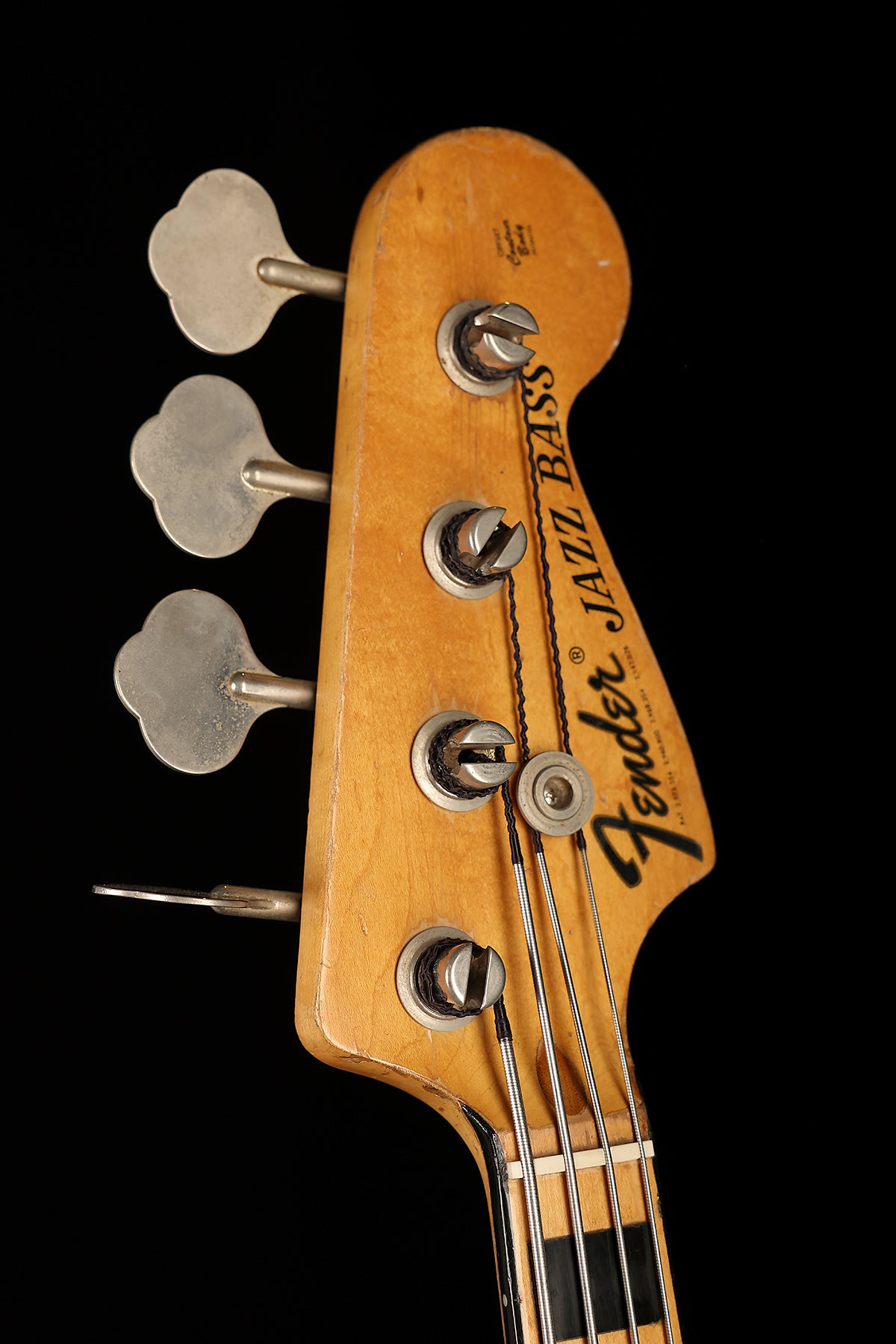 Preloved 1972 Fender Jazz Bass Black 'black block' w/case - Bass Centre Music Store Melbourne