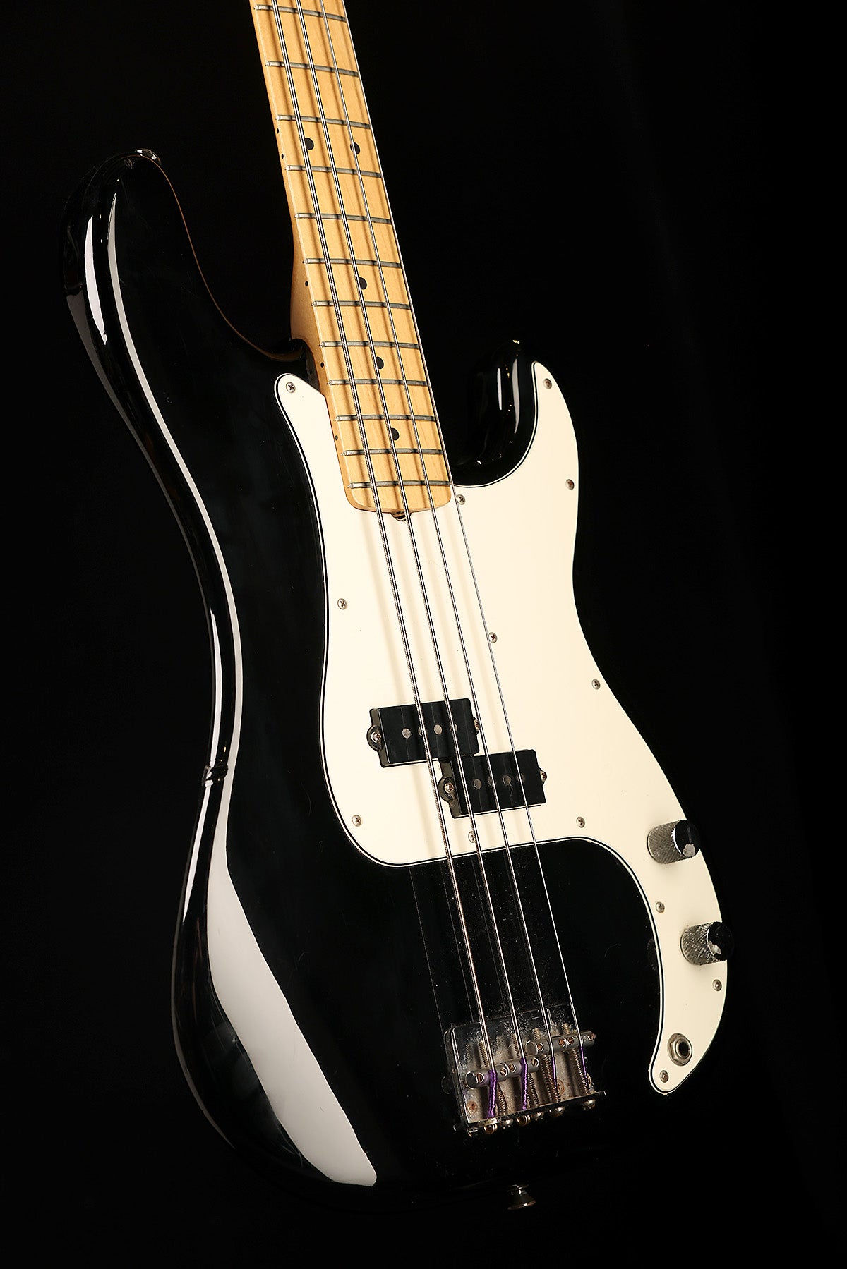 Preloved 1979 Fender Precision Bass Black Maple with Fender case - Bass Centre Music Store Melbourne