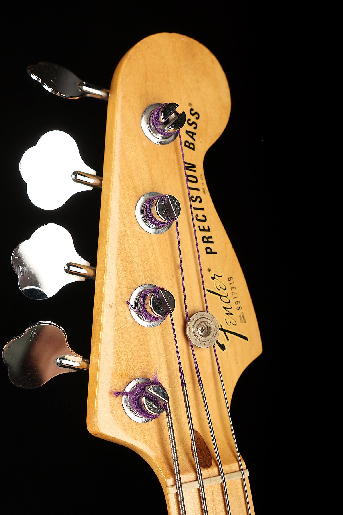 Preloved 1979 Fender Precision Bass Black Maple with Fender case - Bass Centre Music Store Melbourne