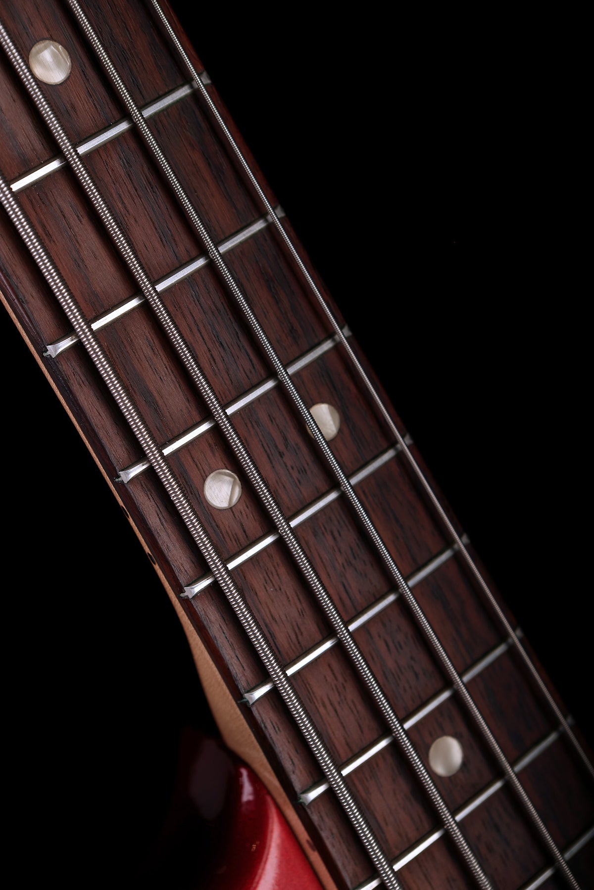 Preloved Fender 70&#39;s Mustang Candy Apple Red Competition Stripe w/case - Bass Centre Music Store Melbourne