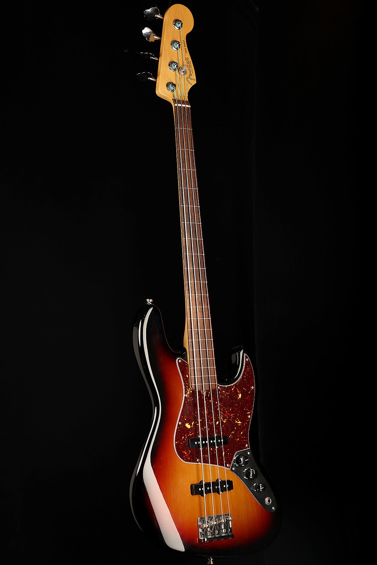 Preloved Fender American Pro II Jazz Bass Fretless Sunburst w/case - Bass Centre Music Store Melbourne