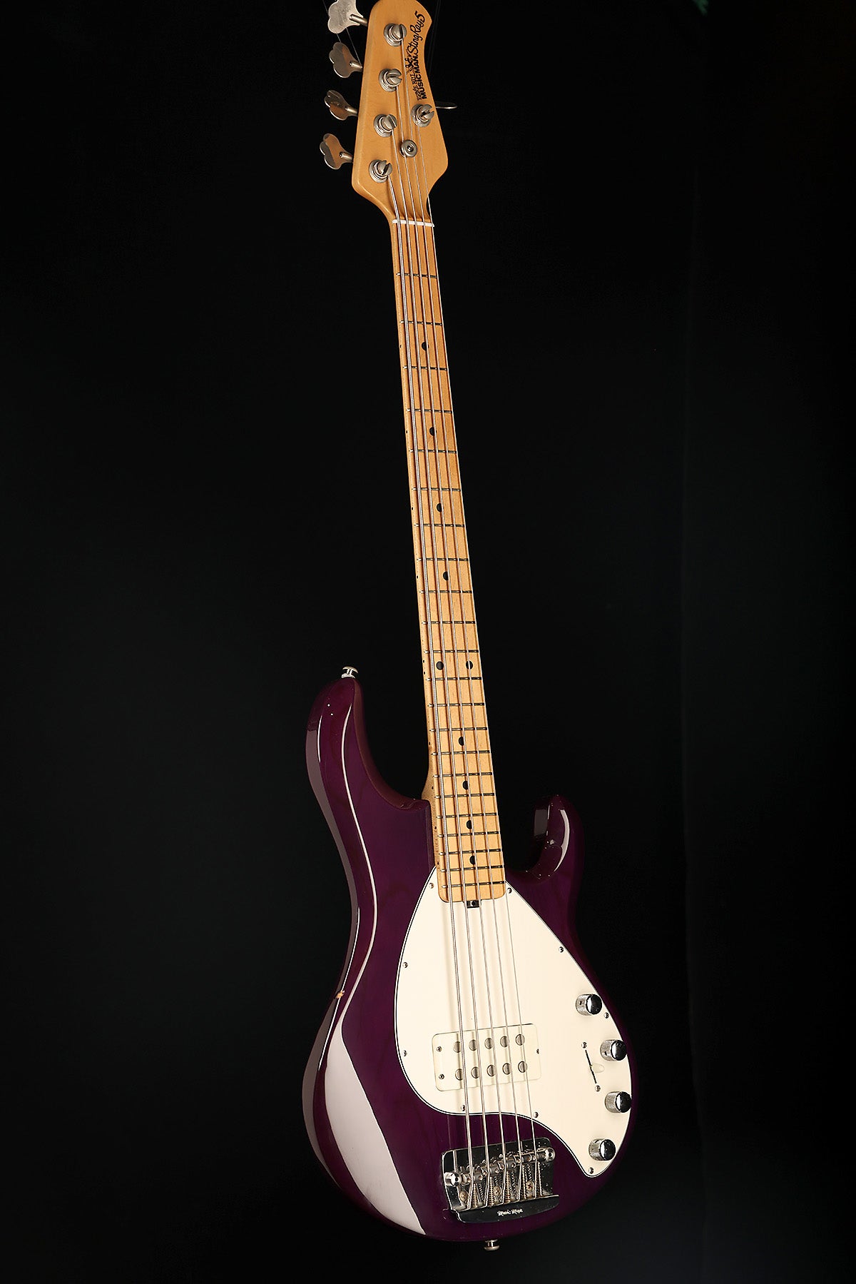 Preloved Ernie Ball Music Man Stingray 5 Translucent Purple Made in USA, w/ Case - Bass Centre Music Store Melbourne
