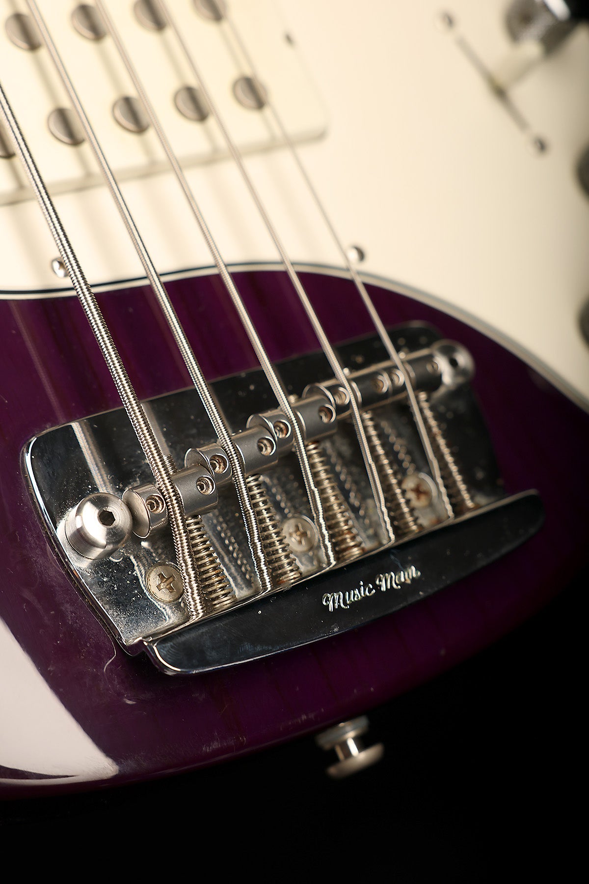 Preloved Ernie Ball Music Man Stingray 5 Translucent Purple Made in USA, w/ Case - Bass Centre Music Store Melbourne