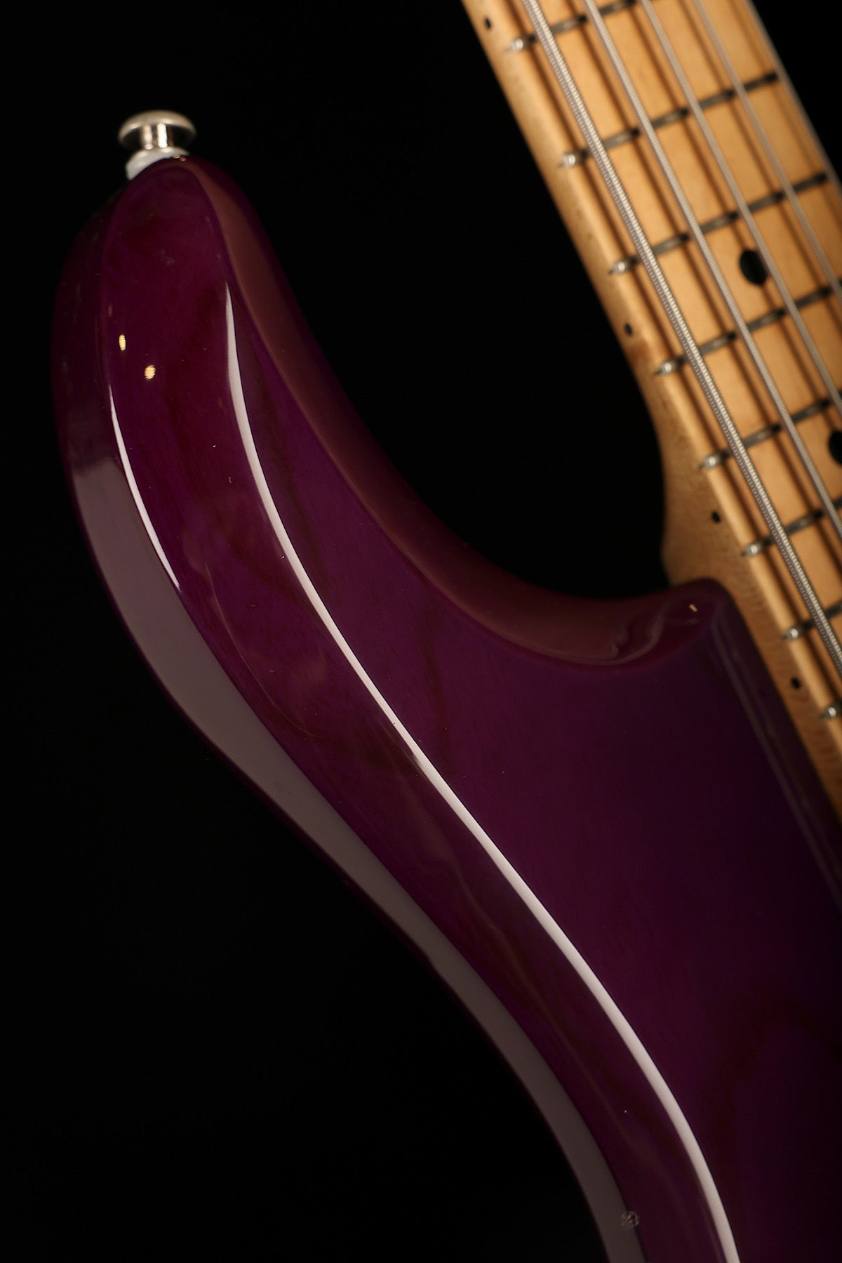 Preloved Ernie Ball Music Man Stingray 5 Translucent Purple Made in USA, w/ Case - Bass Centre Music Store Melbourne