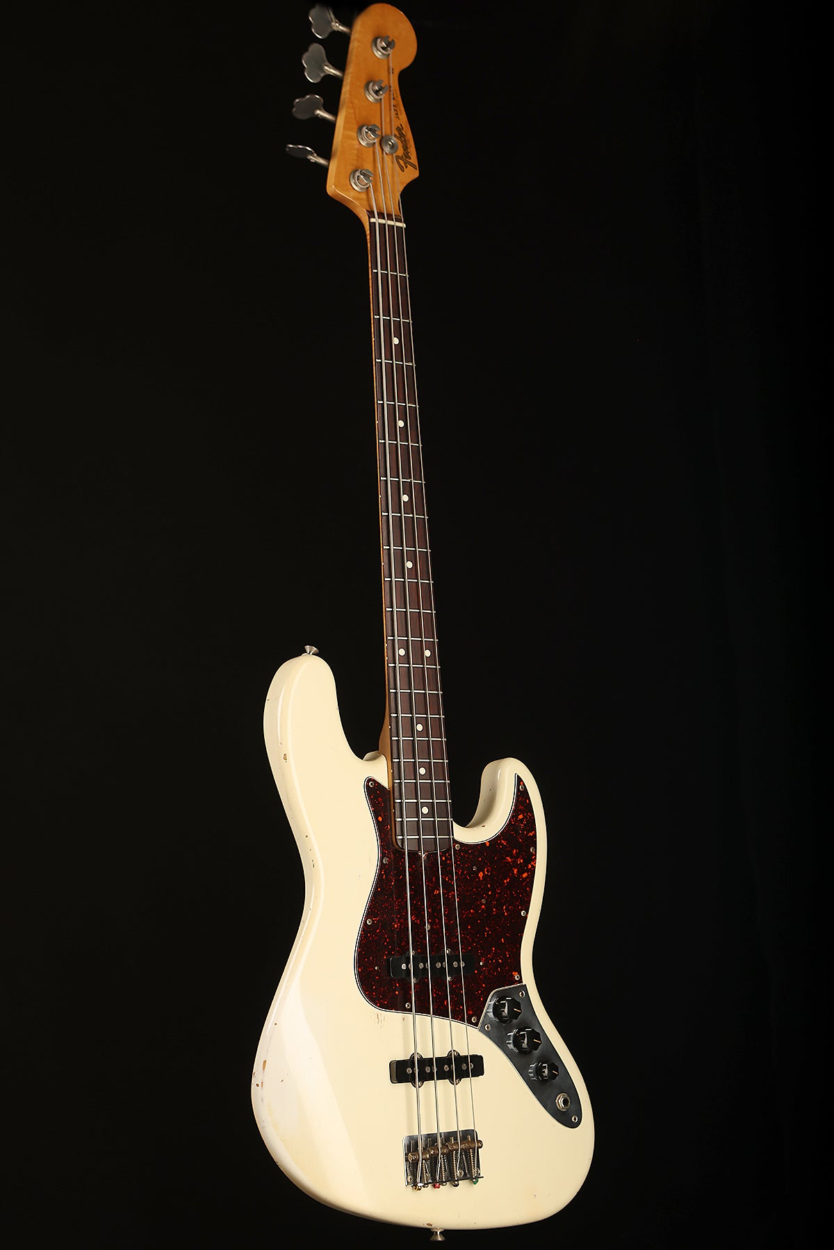 Preloved 1998 Fender Custom Shop 1960 Jazz Bass &#39;Cunetto&#39; Relic Olympic White w/case