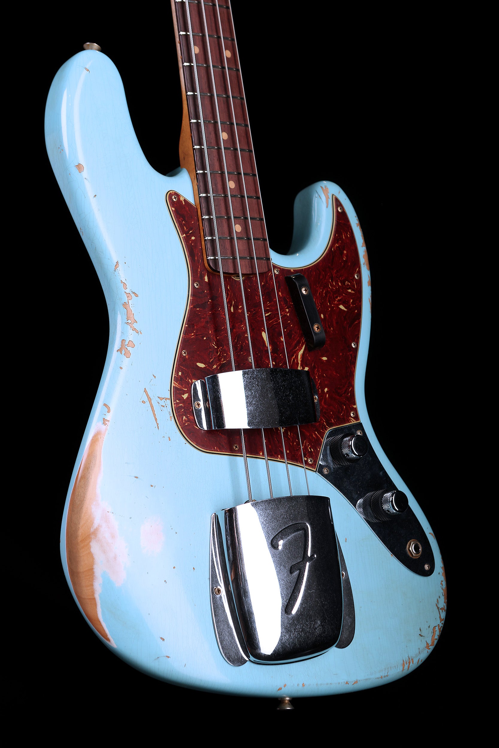 Fender Custom Shop 1961 Jazz Bass Relic Daphne Blue - Bass Centre Music Store Melbourne