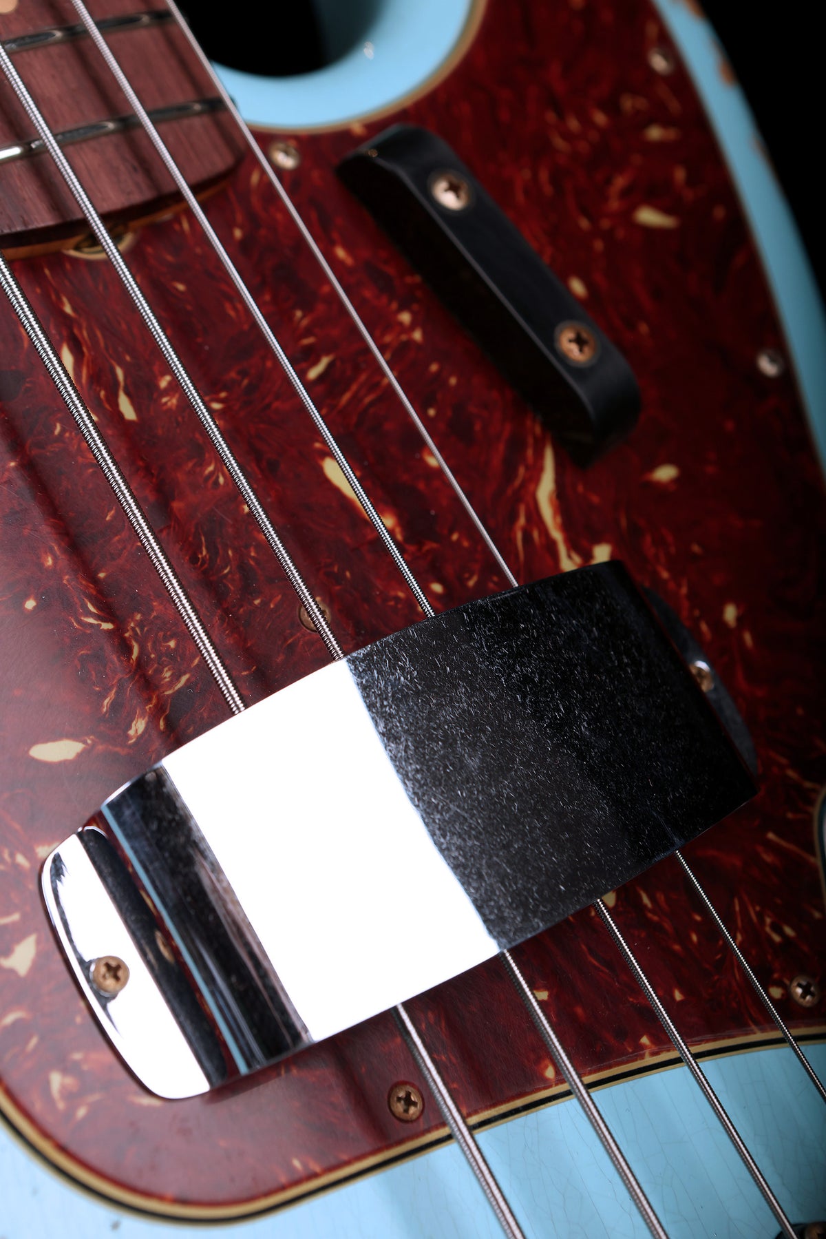 Fender Custom Shop 1961 Jazz Bass Relic Daphne Blue - Bass Centre Music Store Melbourne