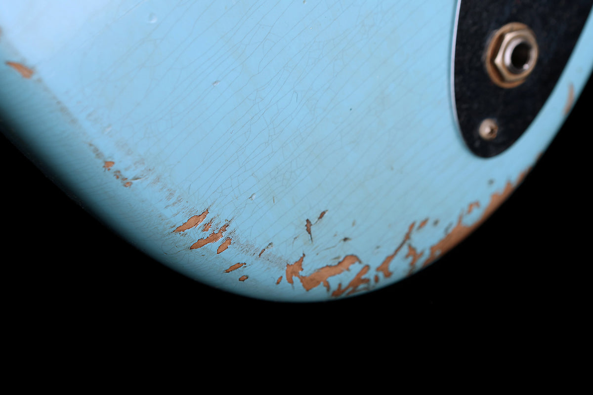 Fender Custom Shop 1961 Jazz Bass Relic Daphne Blue - Bass Centre Music Store Melbourne