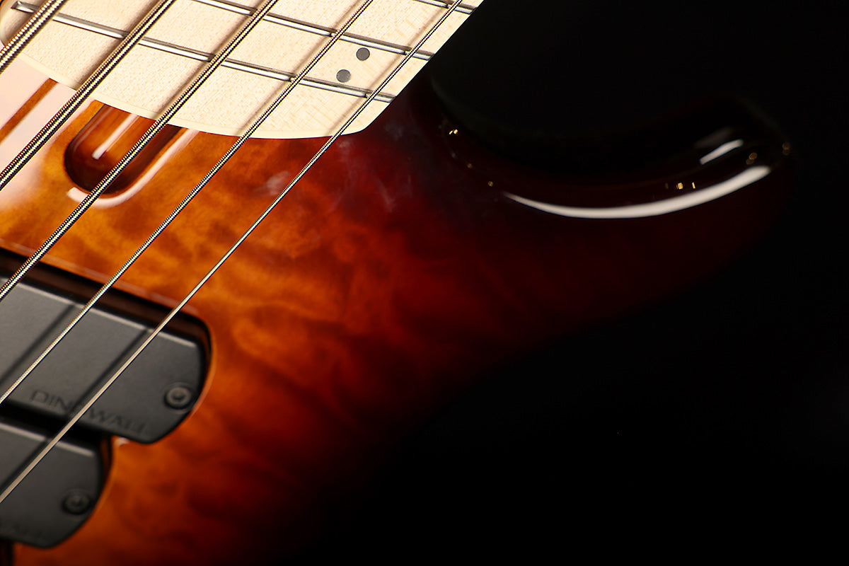 Dingwall Combustion 5 Quilt Top, 3X, Maple FB, Vintage Burst - Bass Centre Music Store Melbourne
