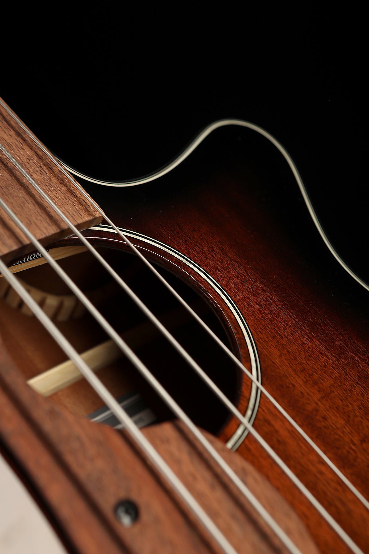 IBANEZ AEGB24FE Mahogany Sunburst Fretless Acoustic Bass - Bass Centre Music Store Melbourne