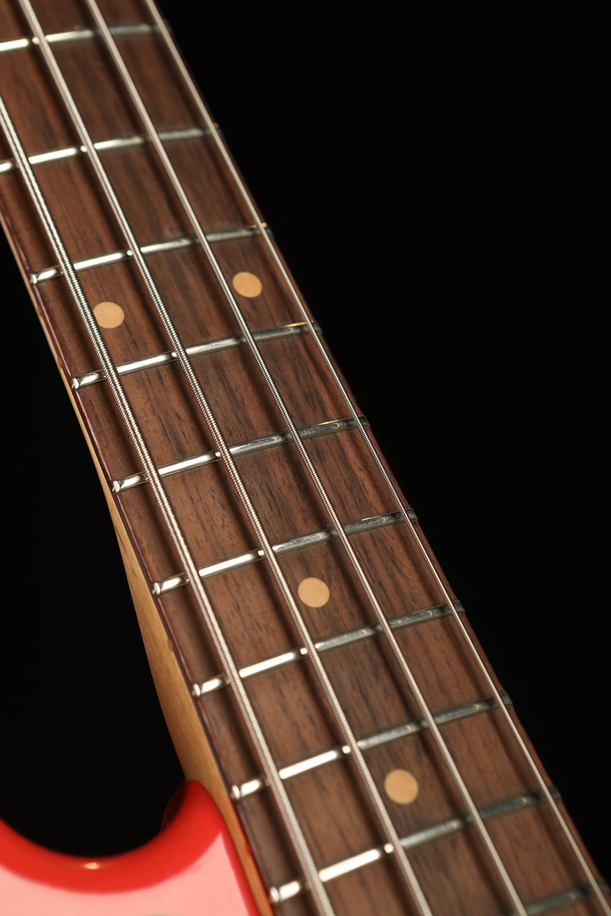 Fender Custom Shop LTD 64 Jazz Bass, Aged Fiesta Red, Journeyman Relic - Bass Centre Music Store Melbourne