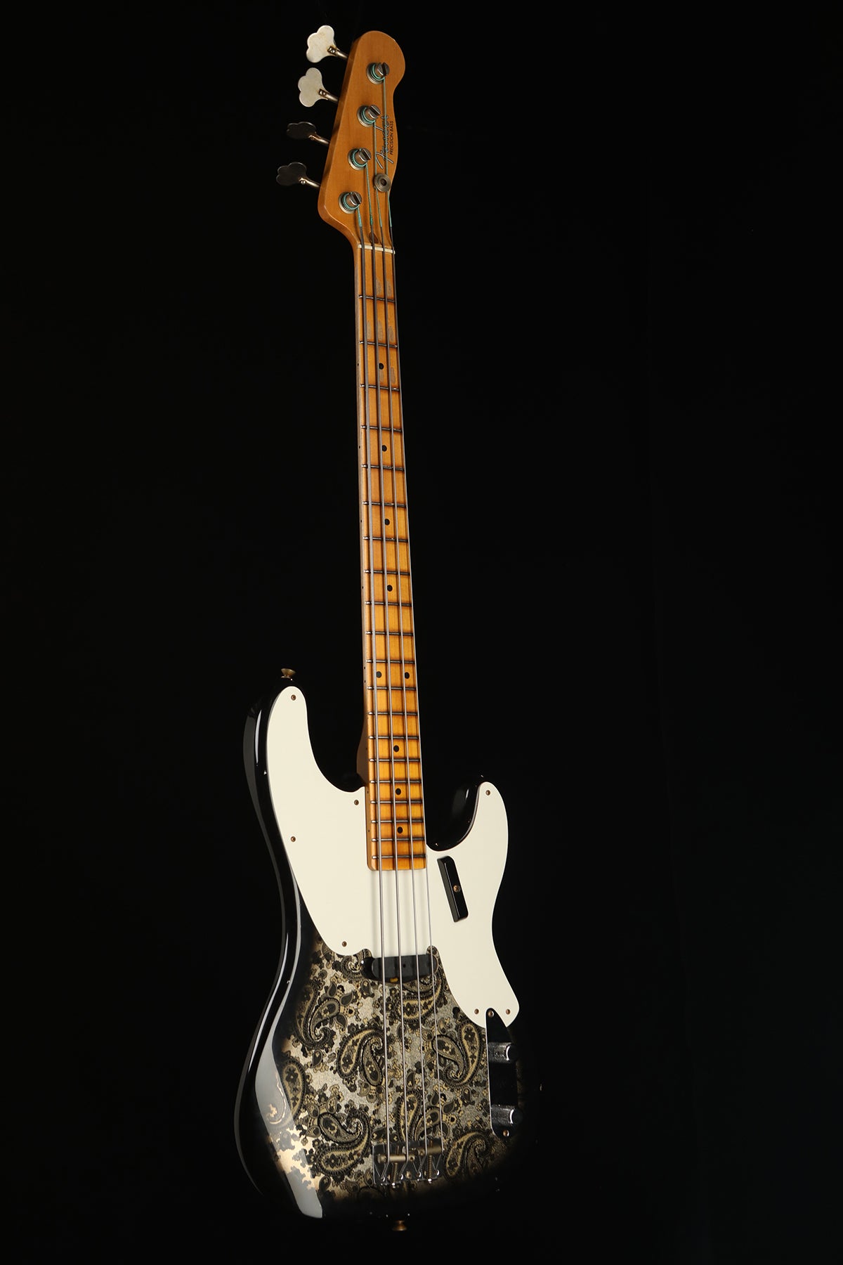 Fender Custom Shop Limited Edition &#39;54 Precision Bass® Journeyman Relic® Black Paisley - Bass Centre Music Store Melbourne