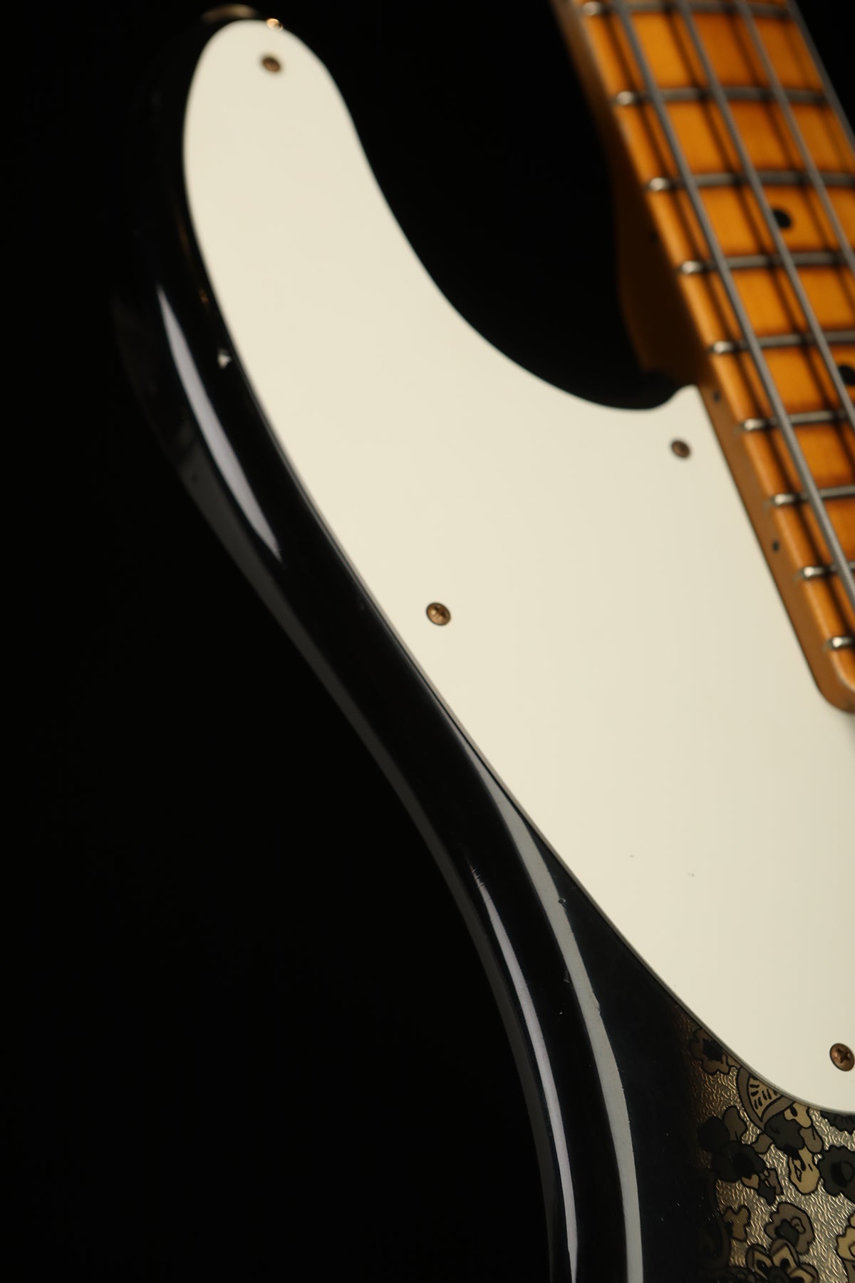 Fender Custom Shop Limited Edition &#39;54 Precision Bass® Journeyman Relic® Black Paisley - Bass Centre Music Store Melbourne