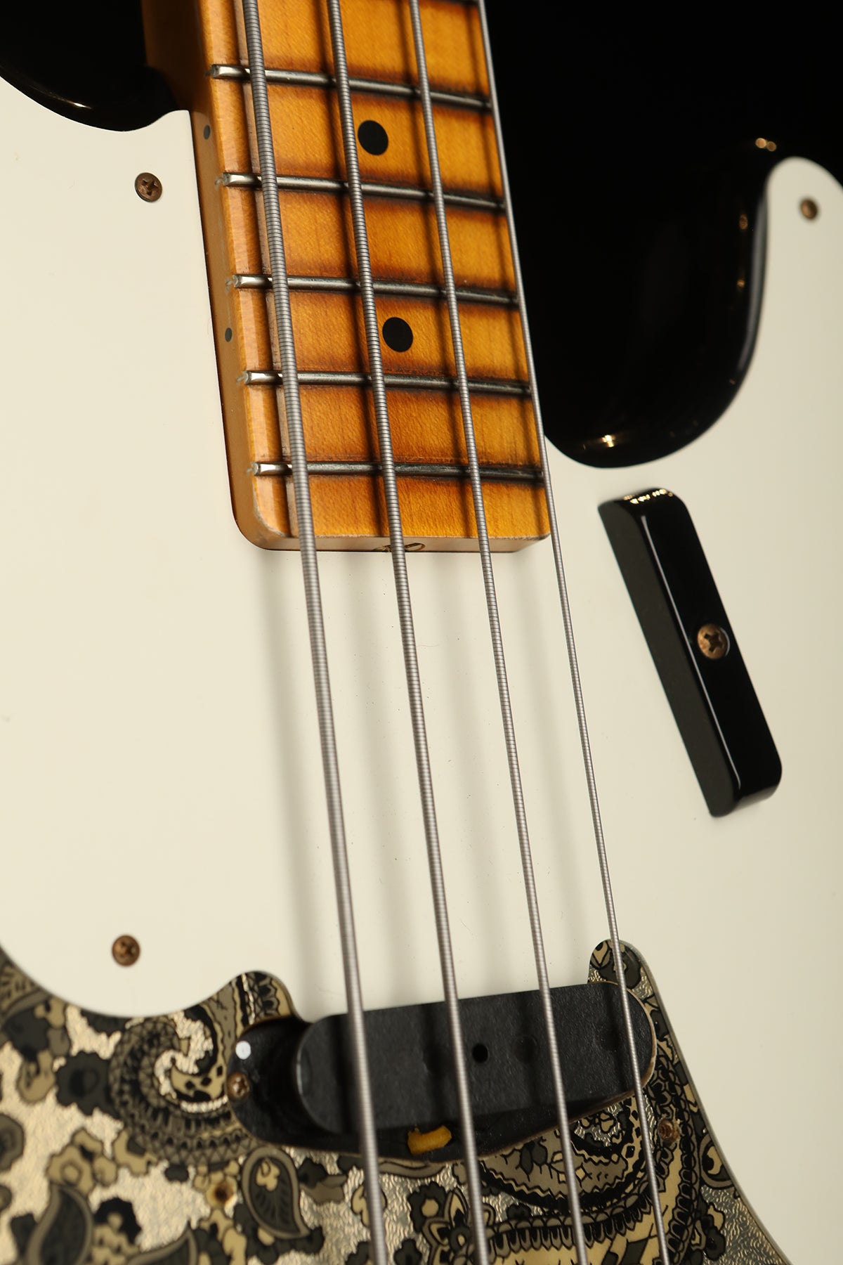 Fender Custom Shop Limited Edition &#39;54 Precision Bass® Journeyman Relic® Black Paisley - Bass Centre Music Store Melbourne