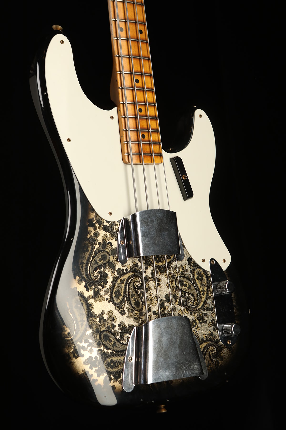 Fender Custom Shop Limited Edition &#39;54 Precision Bass® Journeyman Relic® Black Paisley - Bass Centre Music Store Melbourne