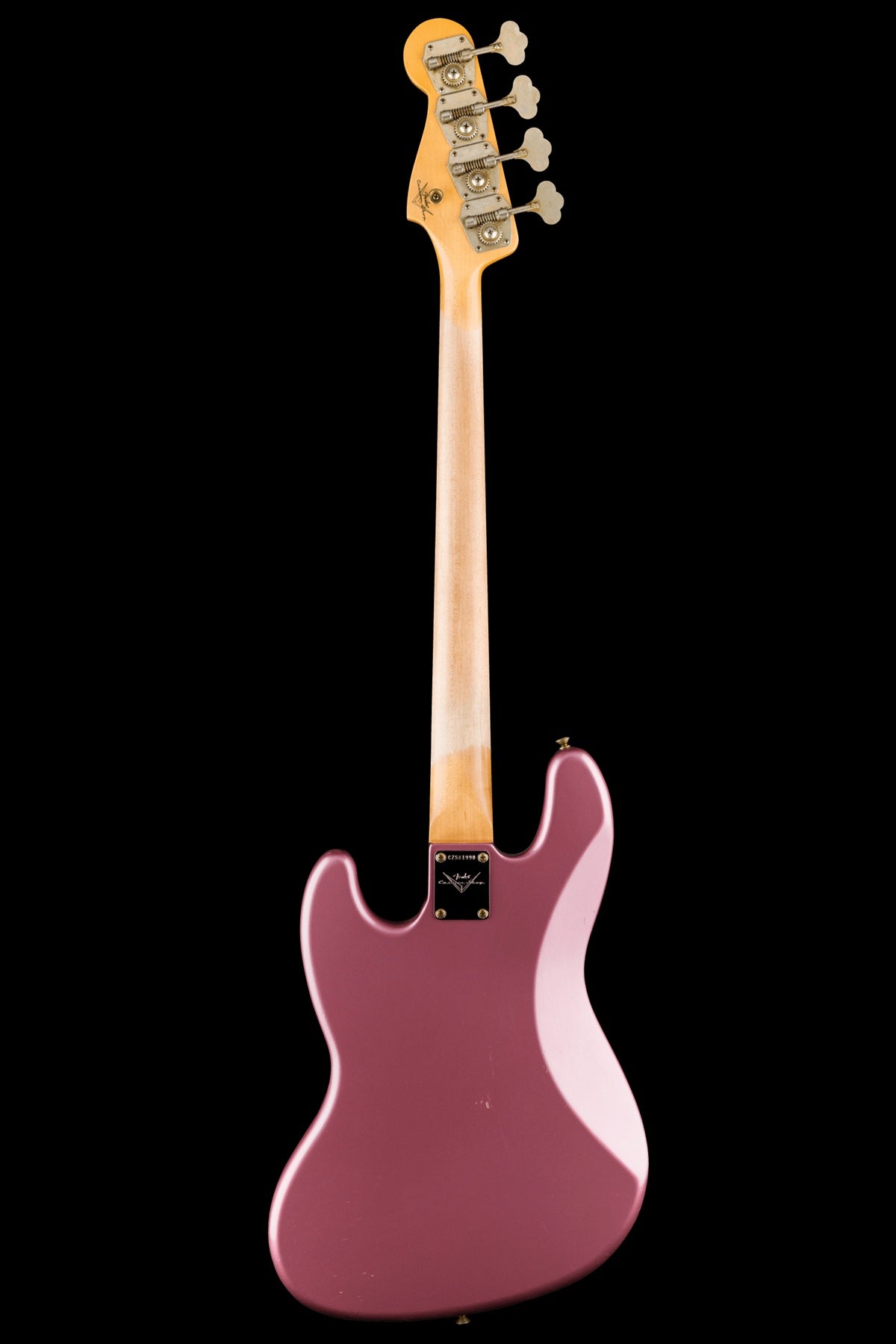 Fender Custom Shop 1965 Jazz Bass Faded Burgandy Mist Metallic w/matching headstock