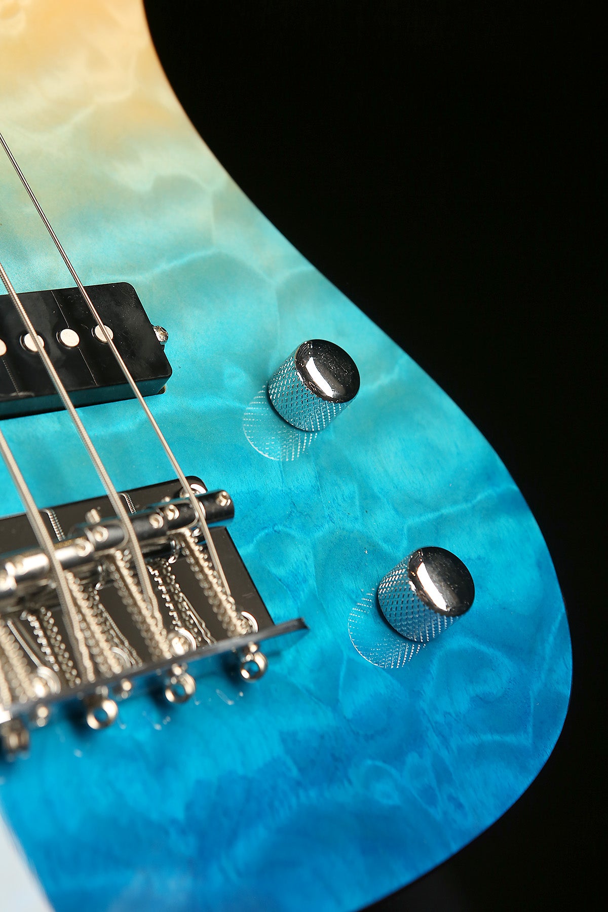 Flight Mini Bass Ukulele Solid Body Transparent Blue - Bass Centre Music Store Melbourne