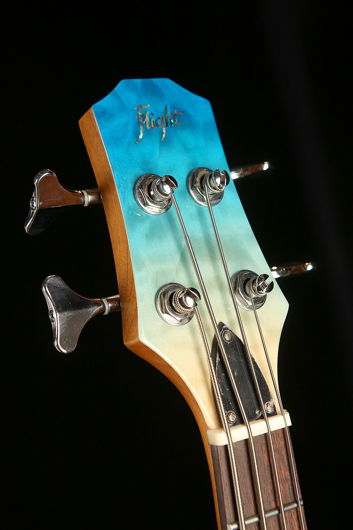 Flight Mini Bass Ukulele Solid Body Transparent Blue - Bass Centre Music Store Melbourne