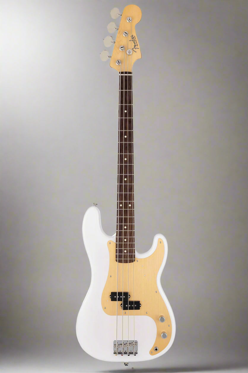 Fender Made in Japan Traditional 50s Precision Bass, Rosewood Fingerboard, White Blonde - Bass Centre Music Store Melbourne
