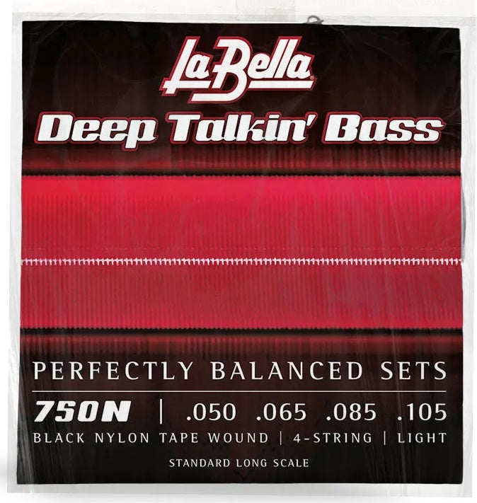LA BELLA 4 String Black Nylon Tapewounds - Bass Centre Music Store Melbourne