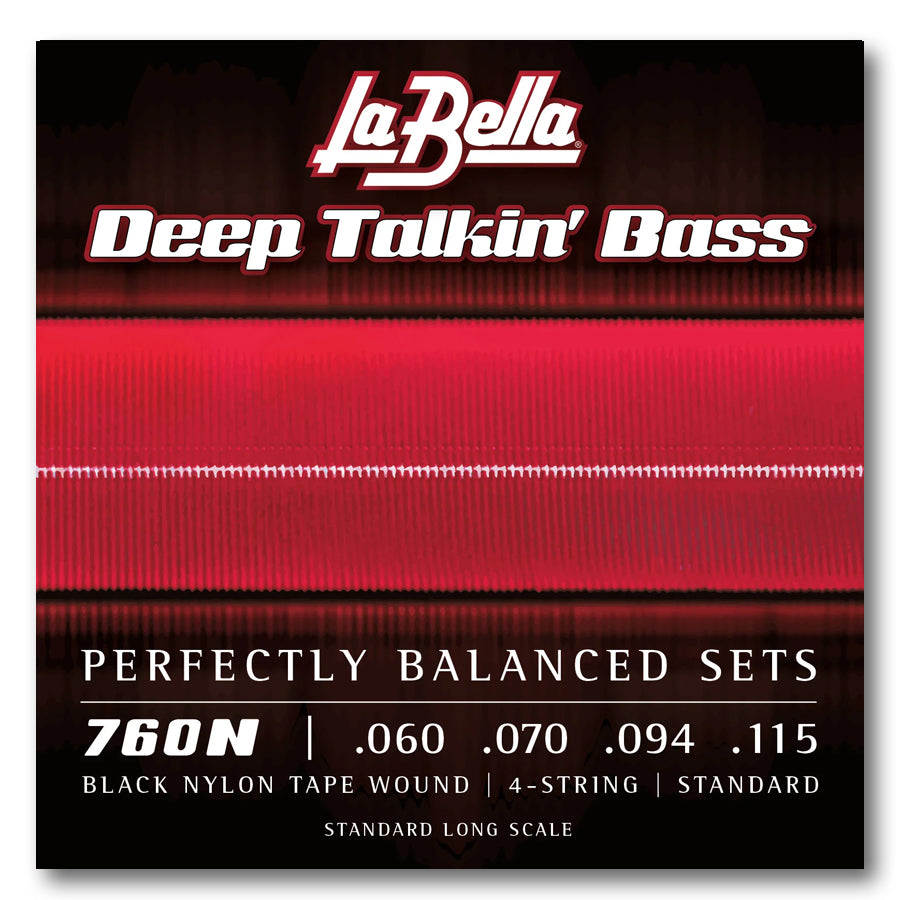 LA BELLA 760N Black Nylon Tapewounds - Bass Centre Music Store Melbourne