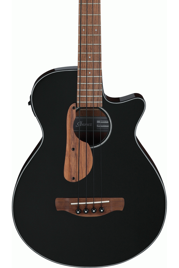 IBANEZ AEGB24E BKH Black Acoustic Bass - Bass Centre Music Store Melbourne