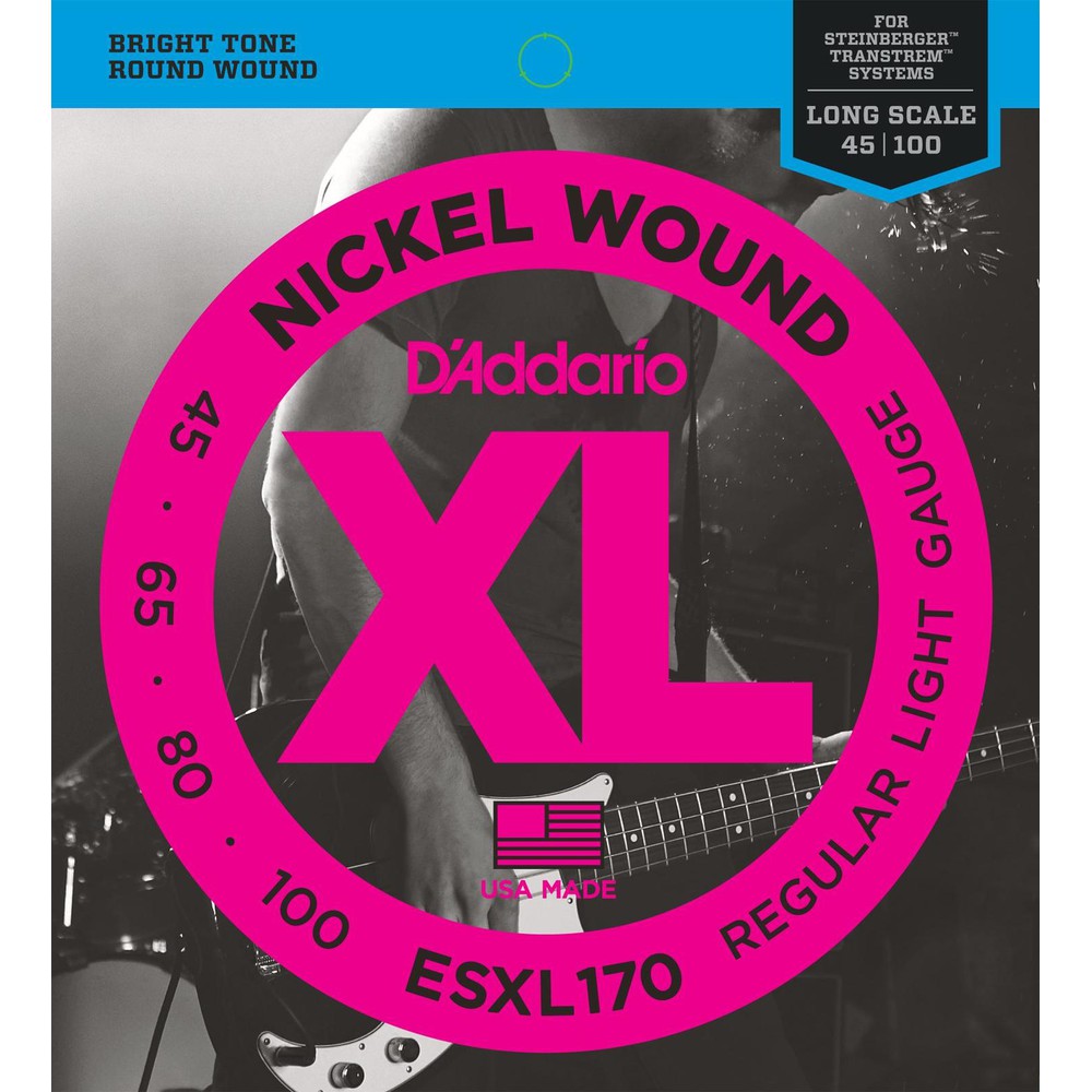 D&#39;Addario Regular Light DOUBLE BALL END Light Long Scale Bass Strings ESXL170 - Bass Centre Music Store Melbourne