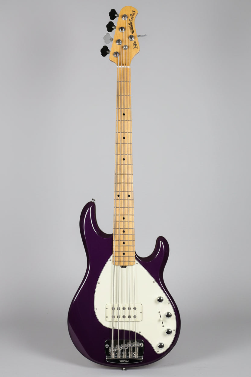 Preloved Ernie Ball Music Man Stingray 5 Translucent Purple Made in USA, w/ Case