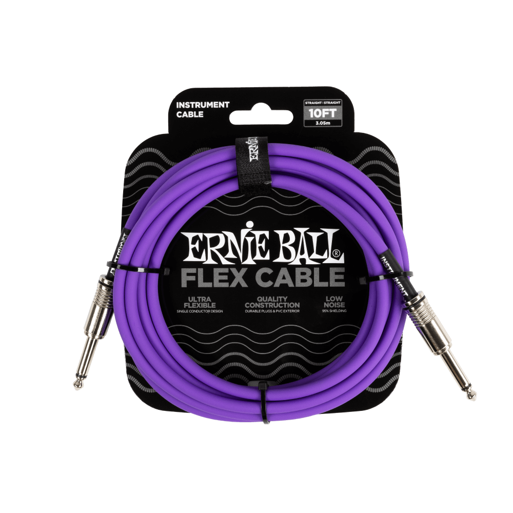 Ernie Ball FLEX CABLE STRAIGHT/STRAIGHT 10FT - Bass Centre Music Store Melbourne
