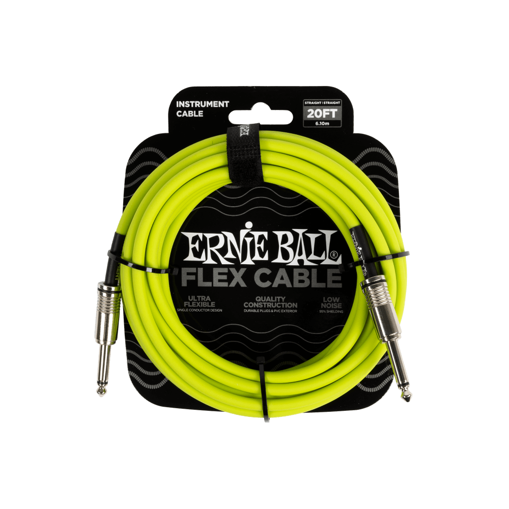 Ernie Ball FLEX CABLE STRAIGHT/STRAIGHT 20FT - Bass Centre Music Store Melbourne