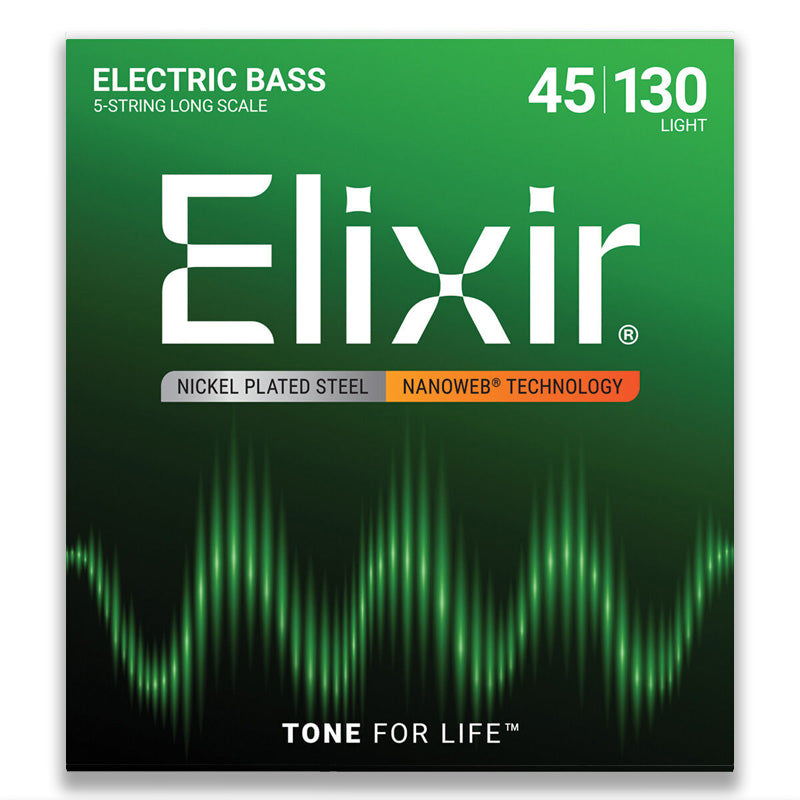 Elixir Nanoweb 5 String Set - Bass Centre Music Store Melbourne