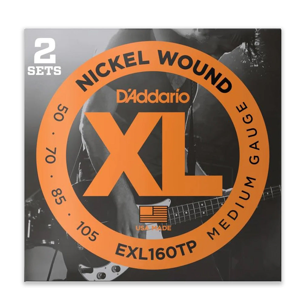 D'Addario XL Nickel Wound 4 string TWIN PACK