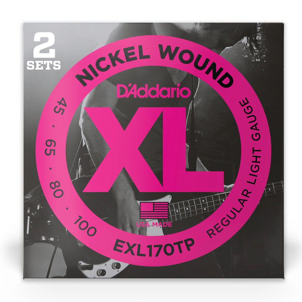 D'Addario XL Nickel Wound 4 string TWIN PACK