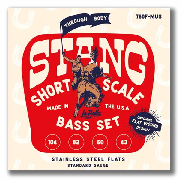 La Bella 760F-MUS 30' scale Flatwounds for Thru-Body Mustang Bass - Bass Centre Music Store Melbourne