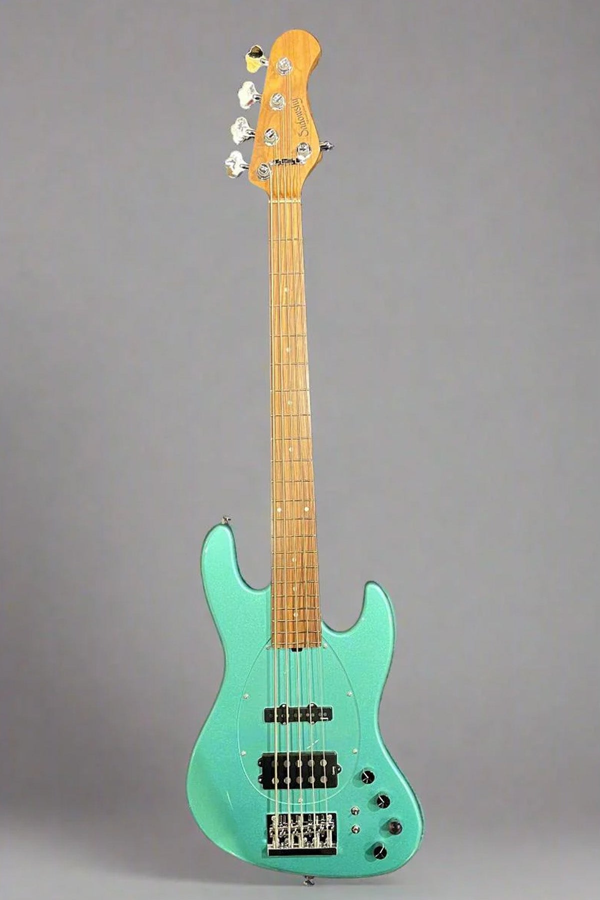 Sadowsky MetroExpress 21-Fret Vintage M/J Bass, Morado Fingerboard, 5-String - Solid Sage Green Metallic High Polish - Bass Centre Music Store Melbourne