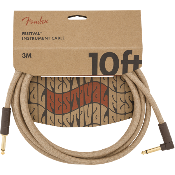 Fender Festival Hemp Cable 3m (10ft) Angled Lead - Bass Centre Music Store Melbourne