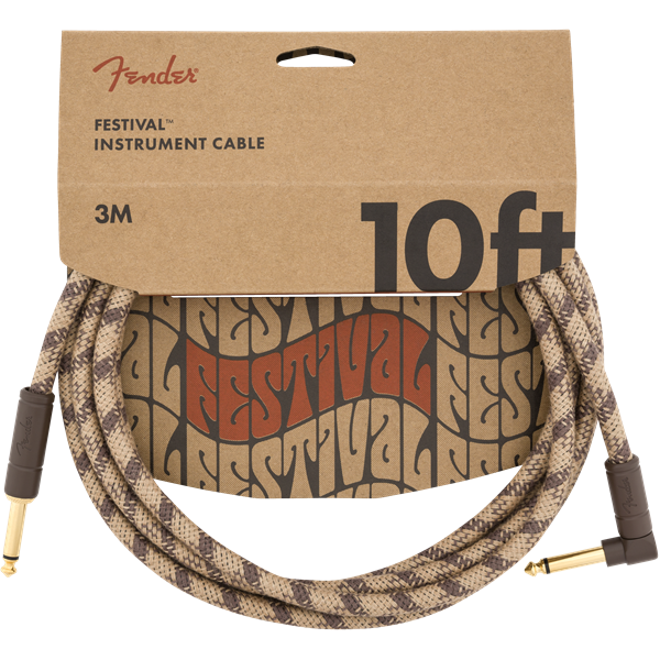 Fender Festival Hemp Cable 3m (10ft) Angled Lead - Bass Centre Music Store Melbourne