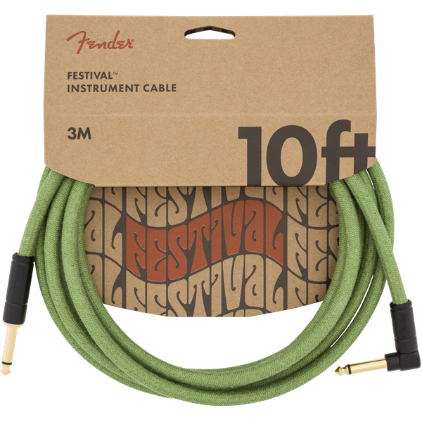 Fender Festival Hemp Cable 3m (10ft) Angled Lead - Bass Centre Music Store Melbourne