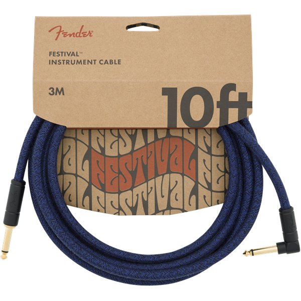 Fender Festival Hemp Cable 3m (10ft) Angled Lead - Bass Centre Music Store Melbourne